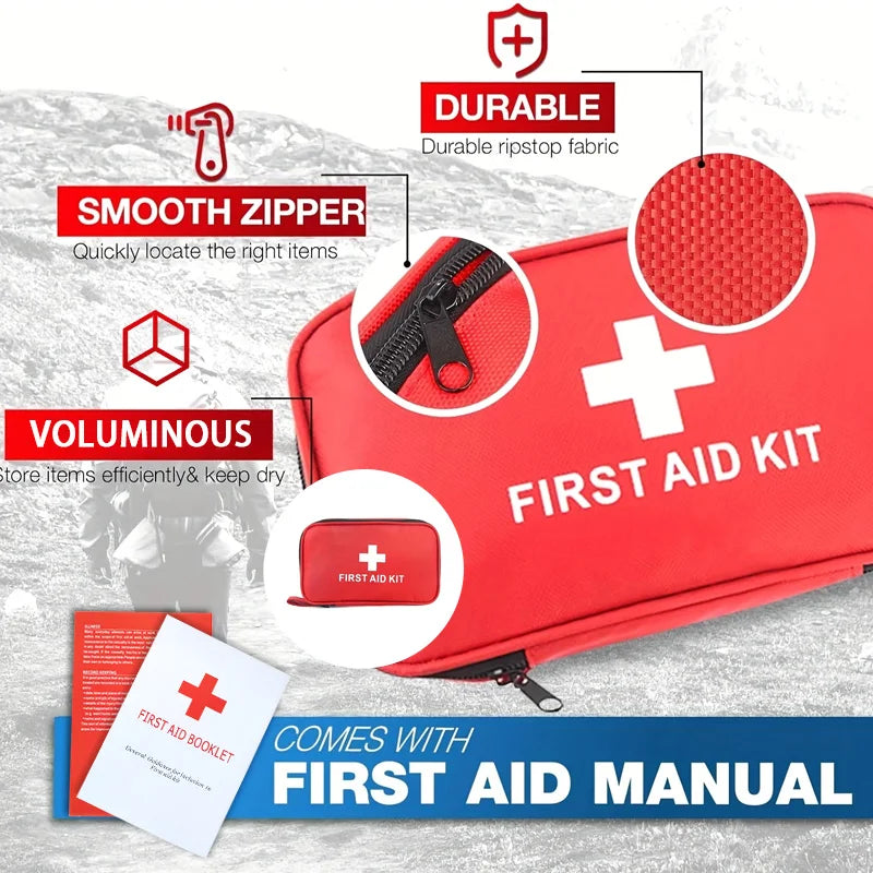 Essential Family Car Travel First Aid Kit – 198 Pieces for All Occasions - Image 3