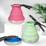 Easy Carry Silicone Folding Kettle with Steel Bottom – 1.5L Capacity