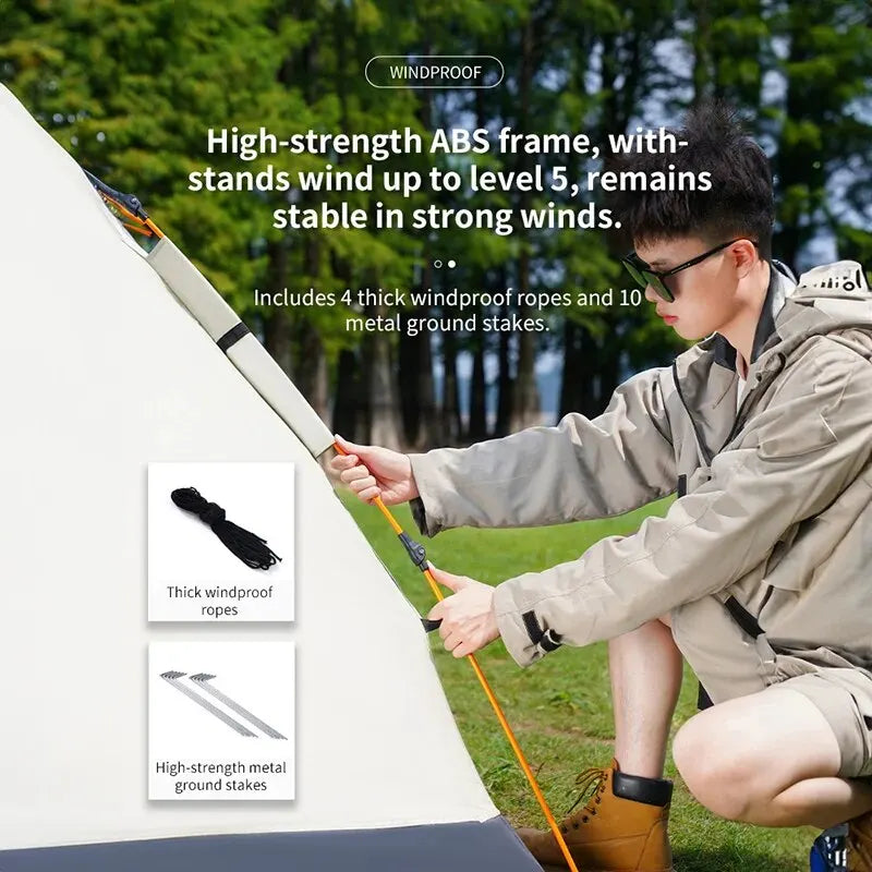 Outdoor Folding Tent – Quick Setup for 3-4 People, Perfect for Camping - Image 5