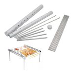 Portable Barbecue Grill – Stainless Steel Foldable Mini BBQ for Outdoor Cooking