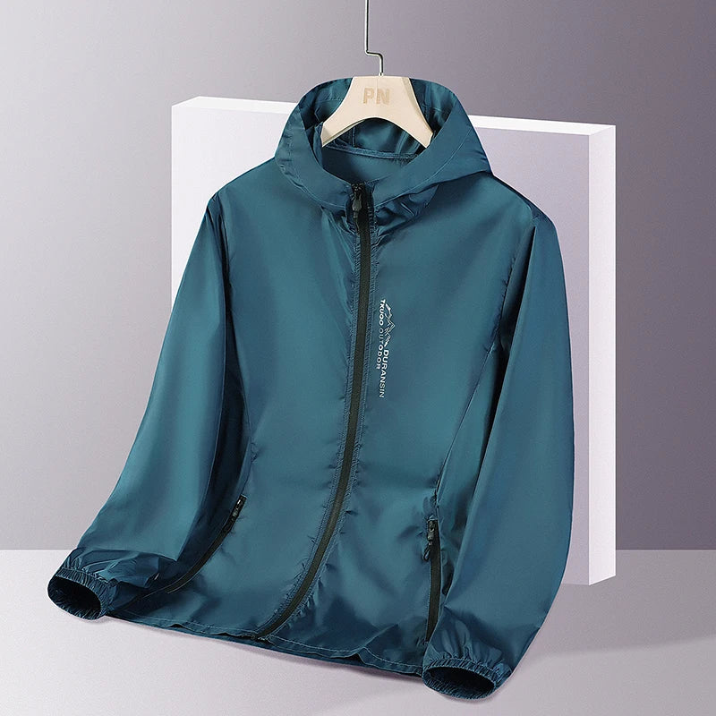 New Summer Sun Protection Clothing – Men's UV Ice Silk Hooded Jacket - Image 8
