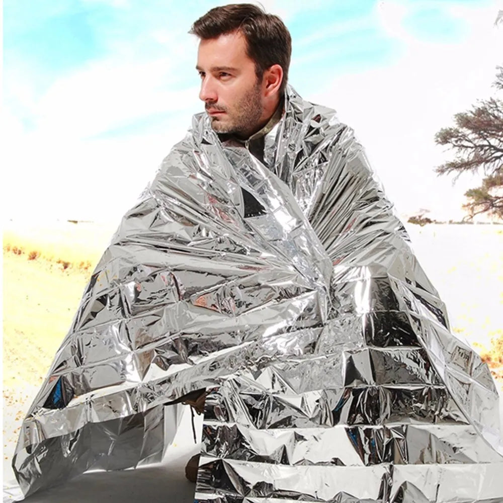 Emergency Thermal Poncho Blanket – Lightweight and Versatile Survival Gear - Image 6