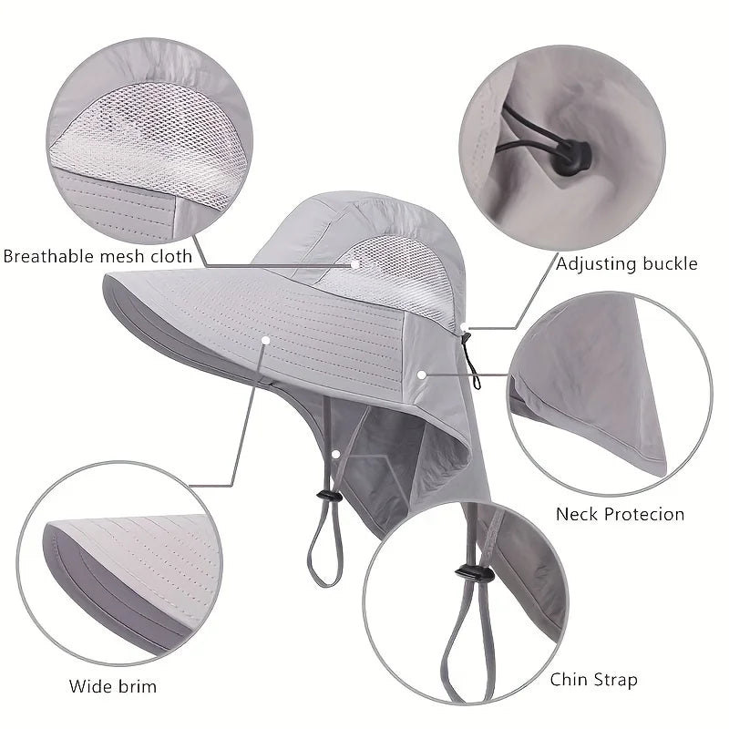 Men's Wide-Brimmed Sun Hat – Perfect for Outdoor Adventures - Image 5