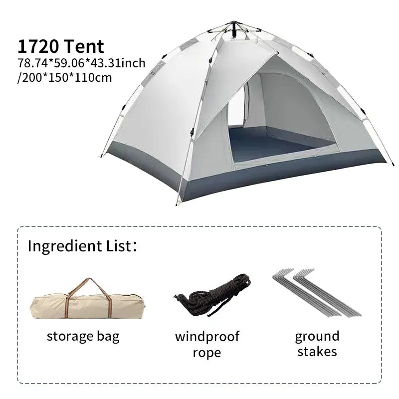 Outdoor Folding Tent – Quick Setup for 3-4 People, Perfect for Camping - Image 9