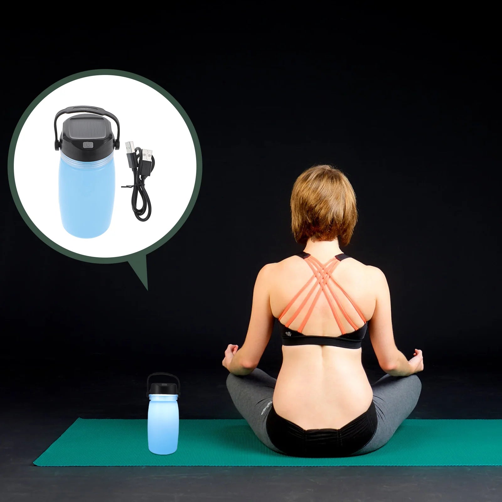 Portable Solar Charging Kettle & Collapsible Water Bottle Set – Outdoor Essentials - Image 2