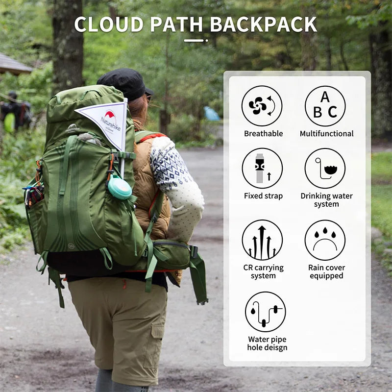 Naturehike Camping Backpacks – 55L Waterproof Hiking Trekking Packs - Image 5