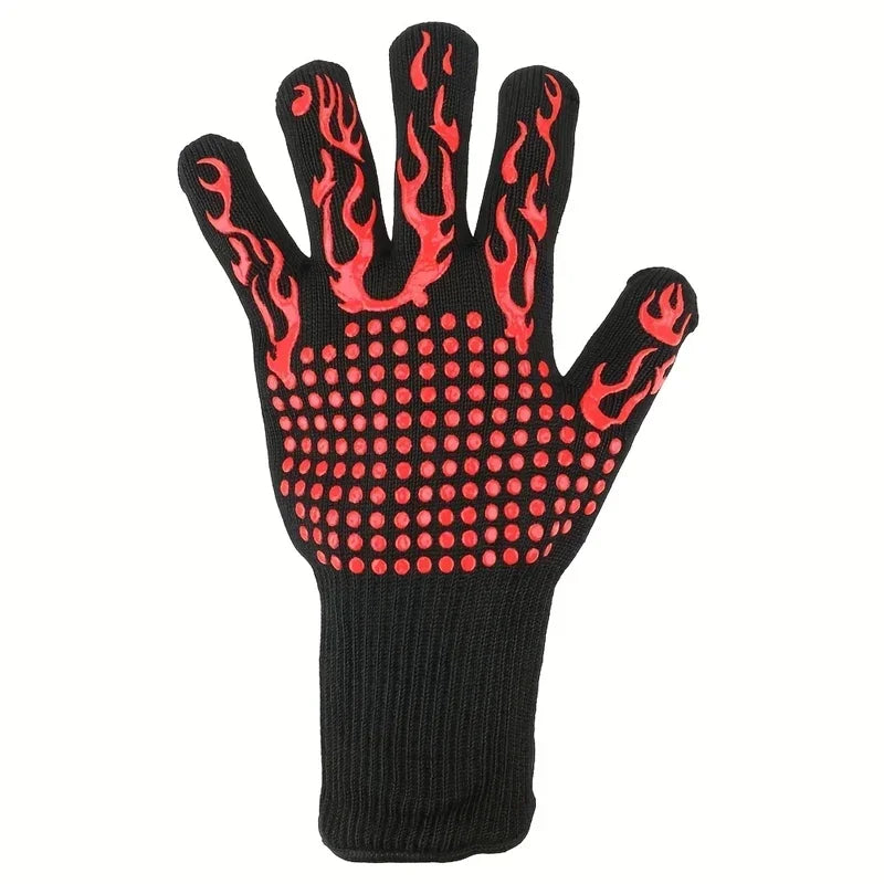 One Piece BBQ Gloves – High-Temperature Resistance Oven Mitts - Image 8