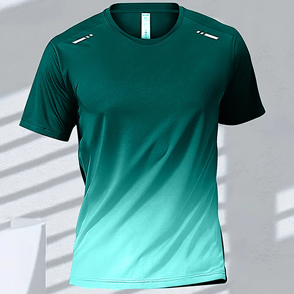 Men's Quick-Drying Gradient Sports T-Shirts – Perfect for Fitness & Outdoor Activities - Image 18