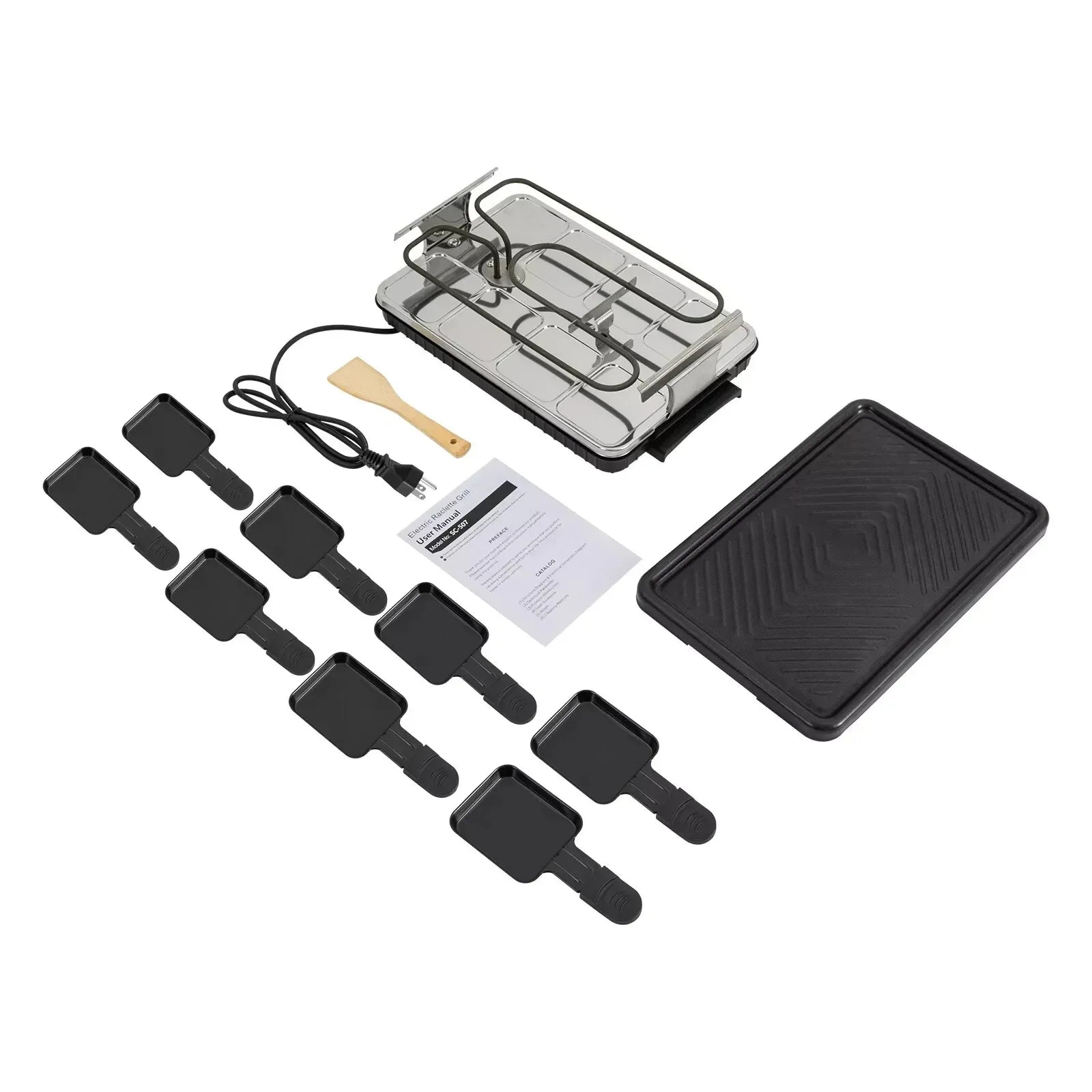 Portable 1300W Electric BBQ Grill with 2 Tiers and Baking Trays - Image 5