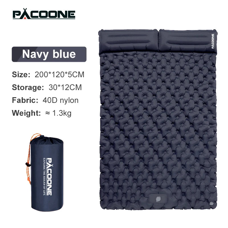 PACOONE Outdoor Camping Double Inflatable Mattress - Image 8