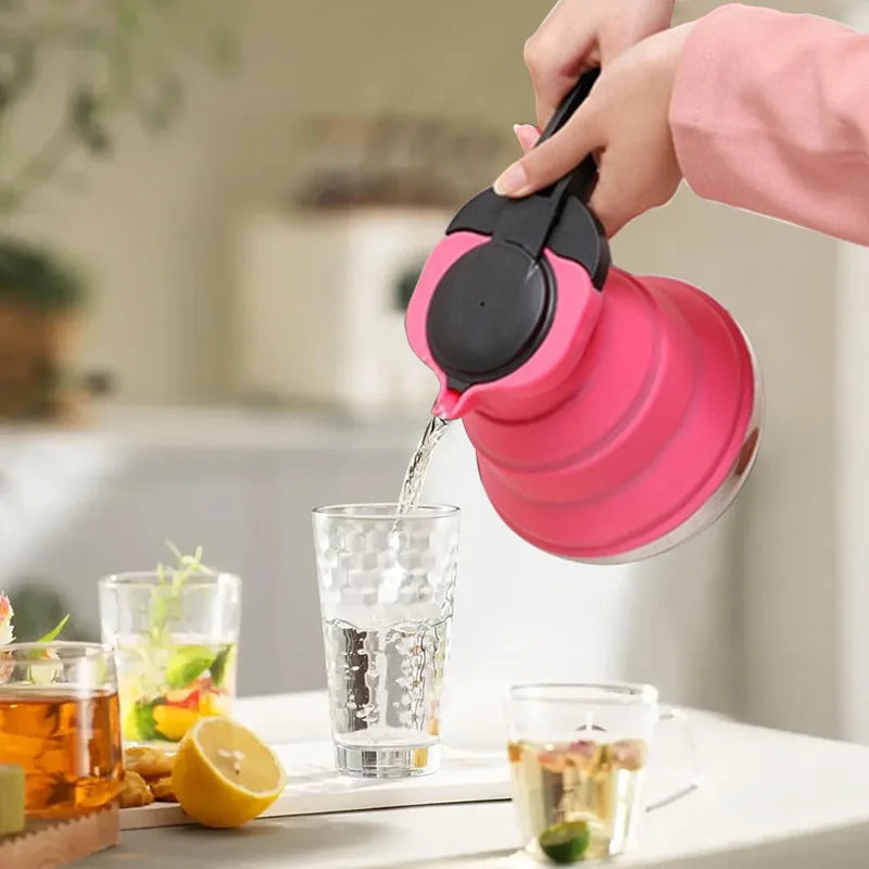 Easy Carry Silicone Folding Kettle with Steel Bottom – 1.5L Capacity - Image 6