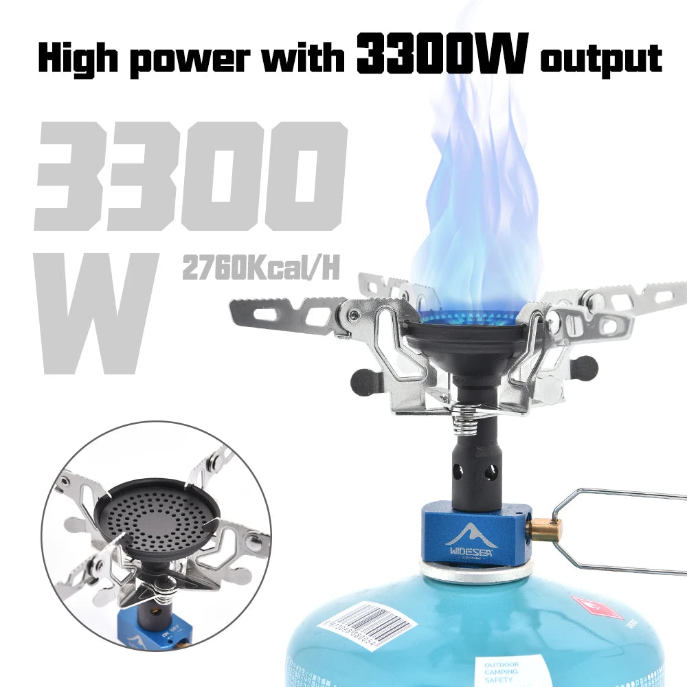 Outdoor Camping Gas Burner – Portable 3300W Stove for Adventurers