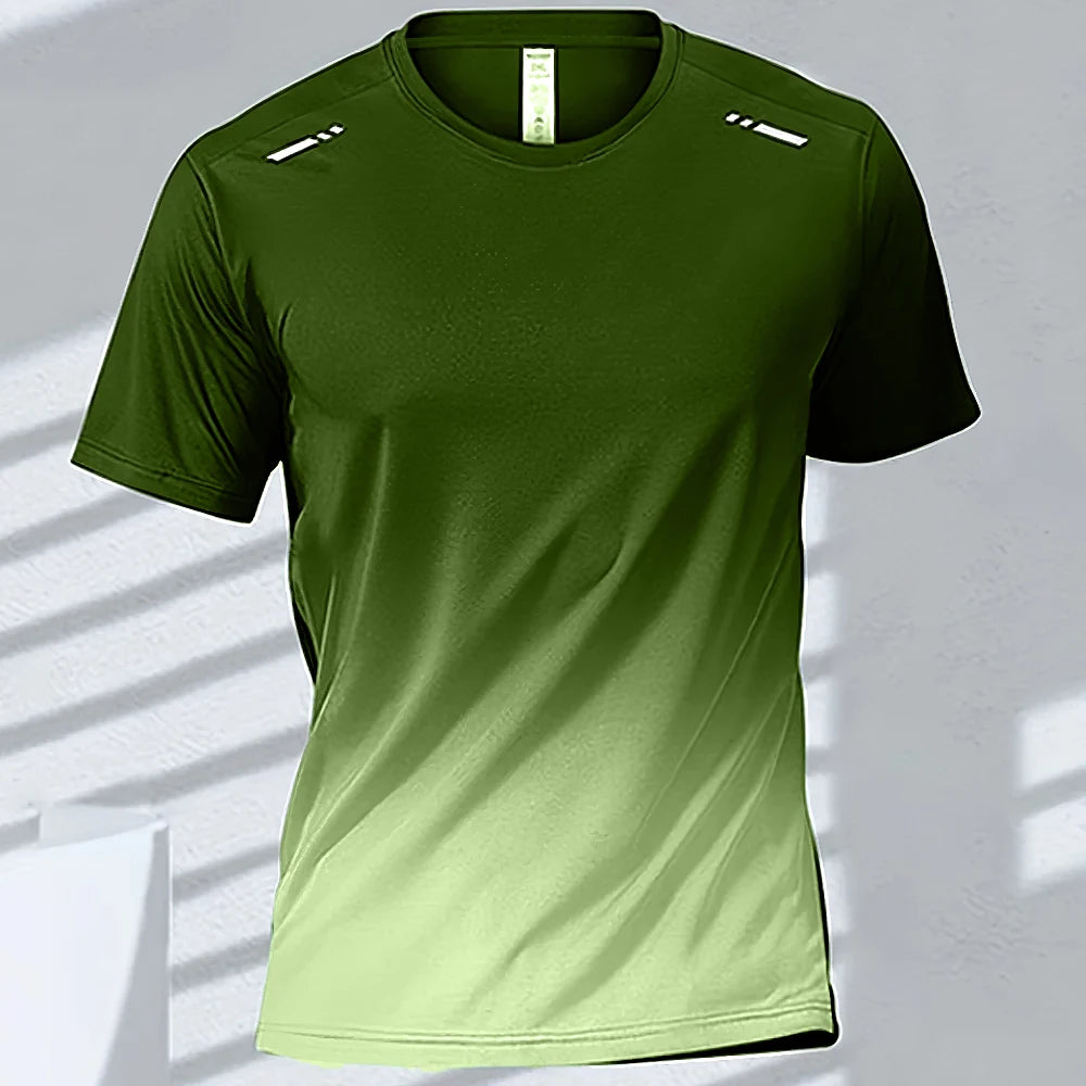 Men's Quick-Drying Gradient Sports T-Shirts – Perfect for Fitness & Outdoor Activities - Image 19