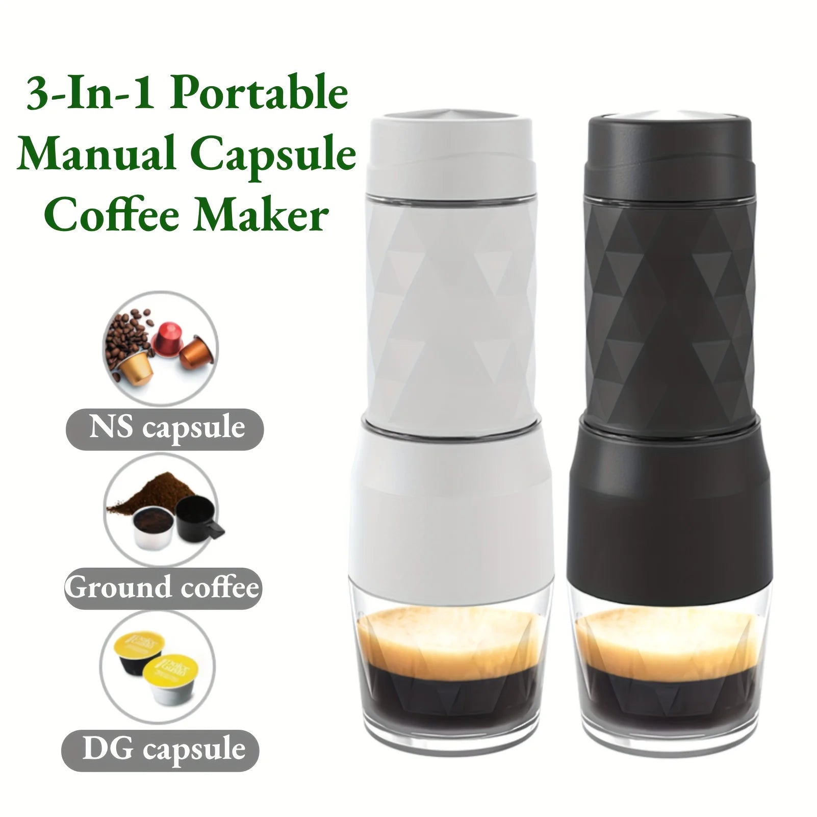 3 In1 Portable Coffee Machine: Espresso, Hot & Cold Brew Anywhere! - Image 4