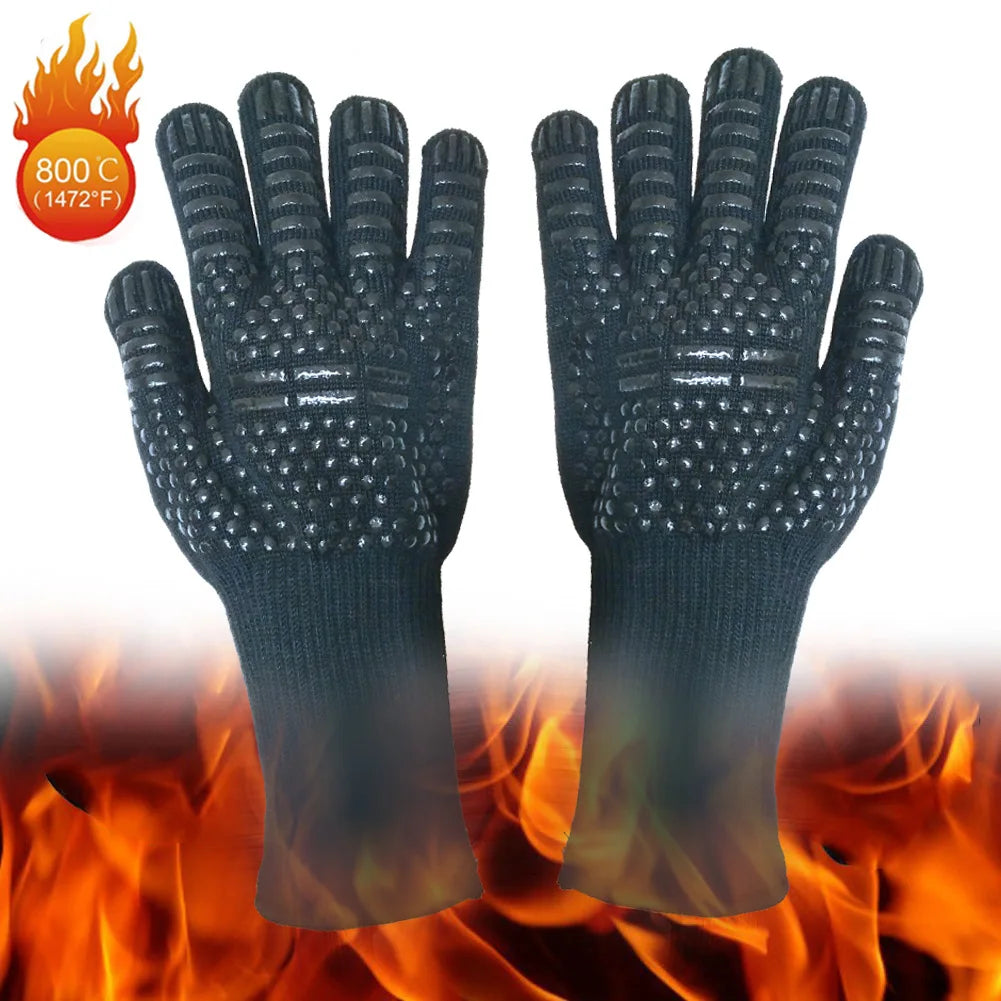 One Piece BBQ Gloves – High-Temperature Resistance Oven Mitts - Image 7