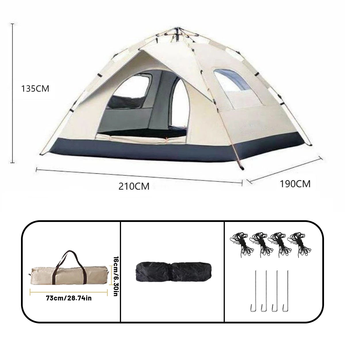 Outdoor Automatic Quick-opening Tent – Perfect for Fishing, Beach, and Sun Shelters - Image 6