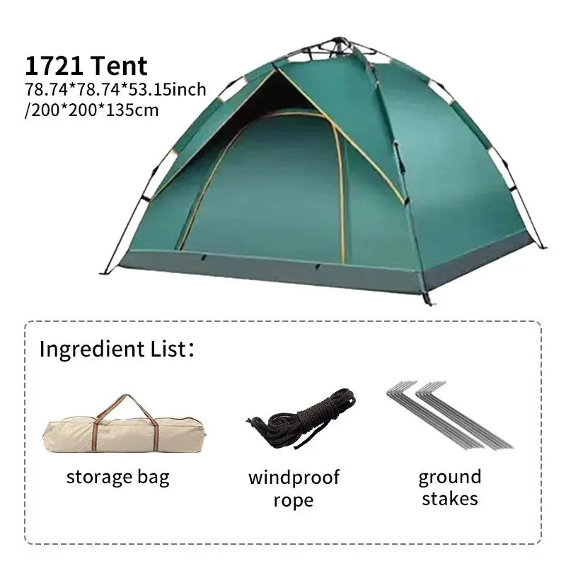 Outdoor Folding Tent – Quick Setup for 3-4 People, Perfect for Camping - Image 10