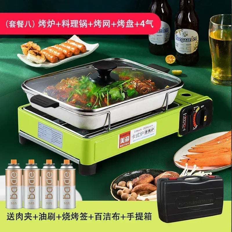 Portable Barbecue Stove – Smokeless Grill & Dual-Purpose Gas Oven - Image 12