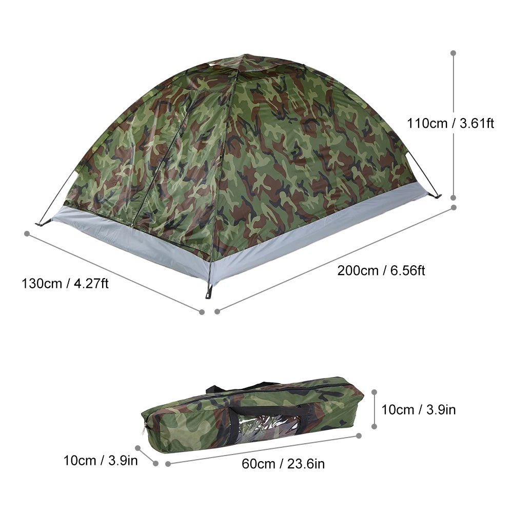 Portable Camouflage Camping Tent – Waterproof & Windproof for Outdoor Adventures - Image 5