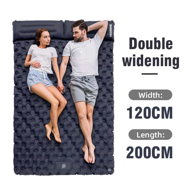 PACOONE Outdoor Camping Double Inflatable Mattress - Image 5