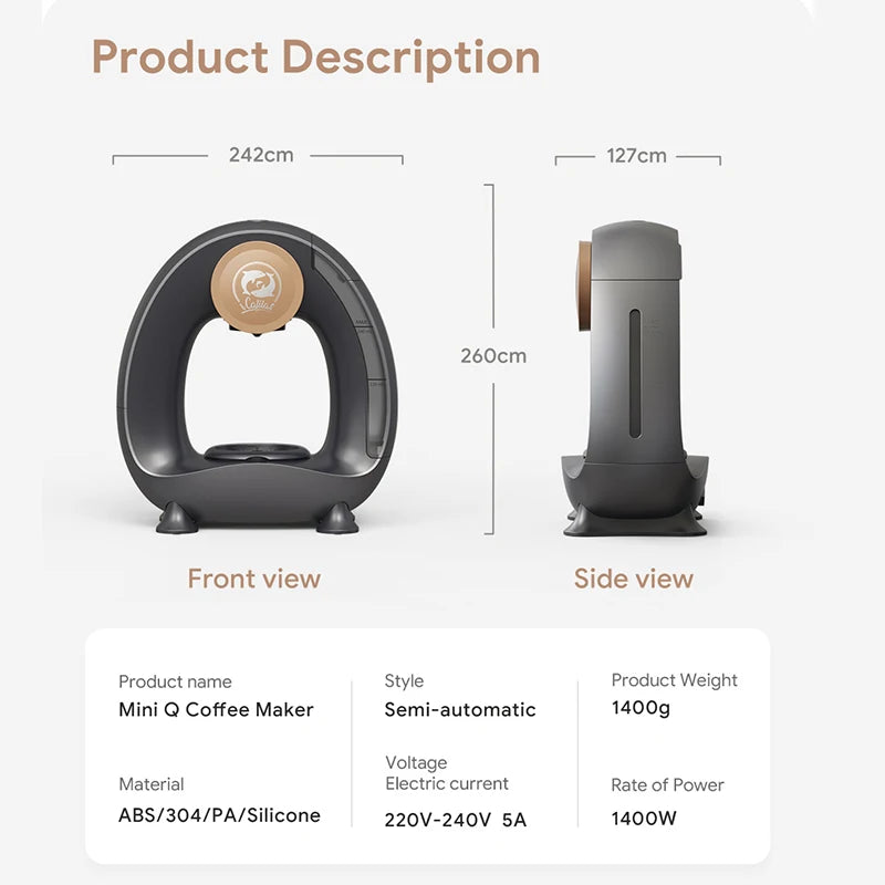 Portable Coffee Maker – Low Decibel Americano Capsule Machine - Image 2
