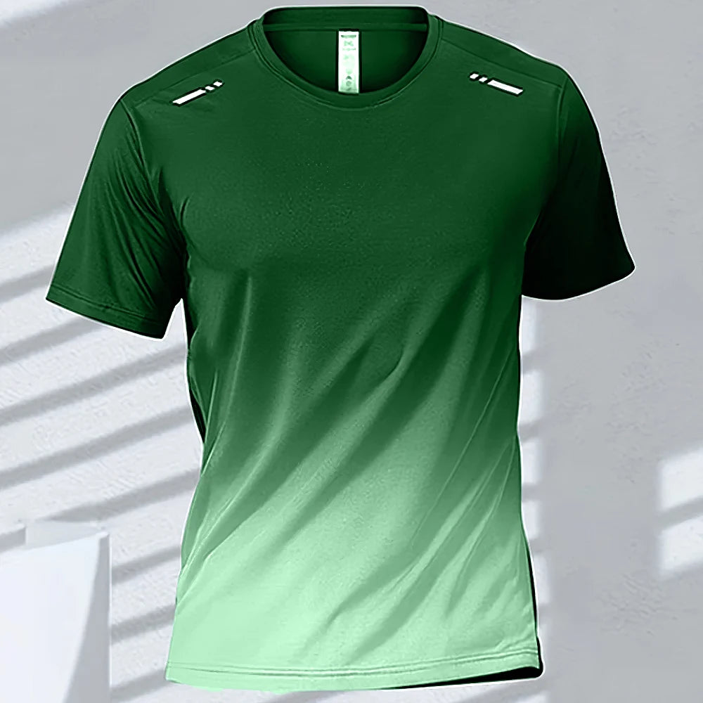 Men's Quick-Drying Gradient Sports T-Shirts – Perfect for Fitness & Outdoor Activities - Image 14