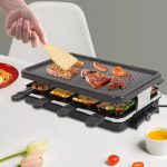 Portable 1300W Electric BBQ Grill with 2 Tiers and Baking Trays