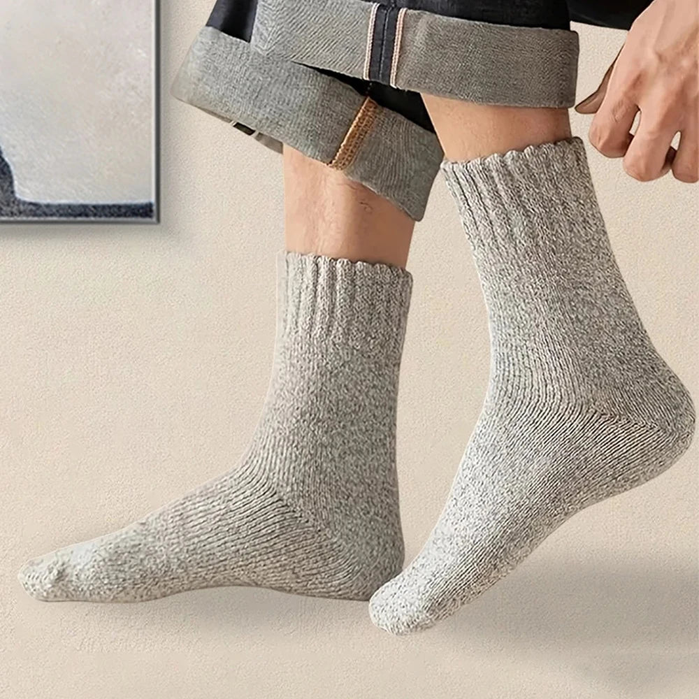 Cozy Comfort: Thick Woolen Socks for Men – Perfect for Autumn & Winter - Image 2