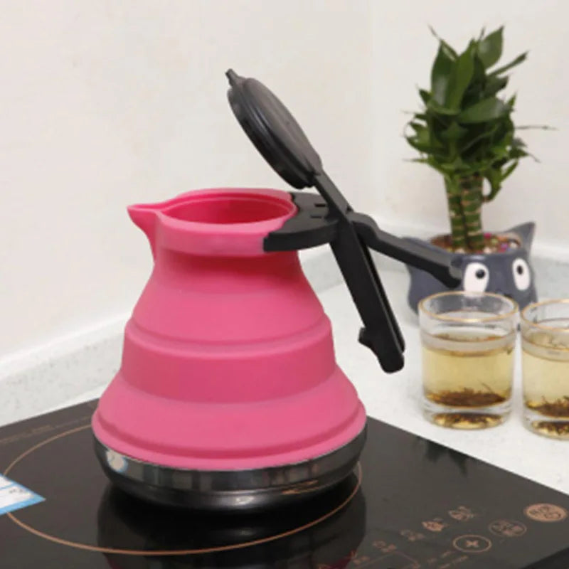 Easy Carry Silicone Folding Kettle with Steel Bottom – 1.5L Capacity - Image 4