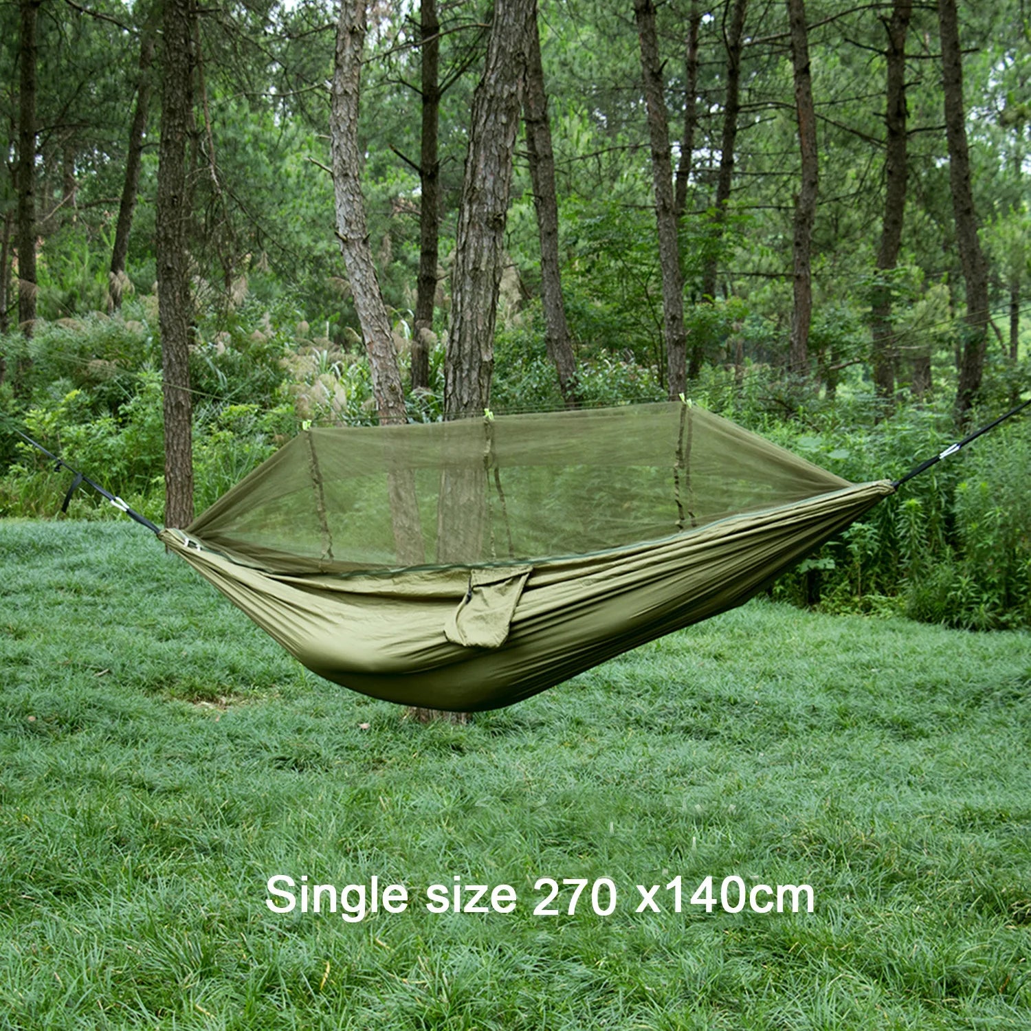Portable Nylon Camping Hammock with Mosquito Net – Single & Double Size - Image 5
