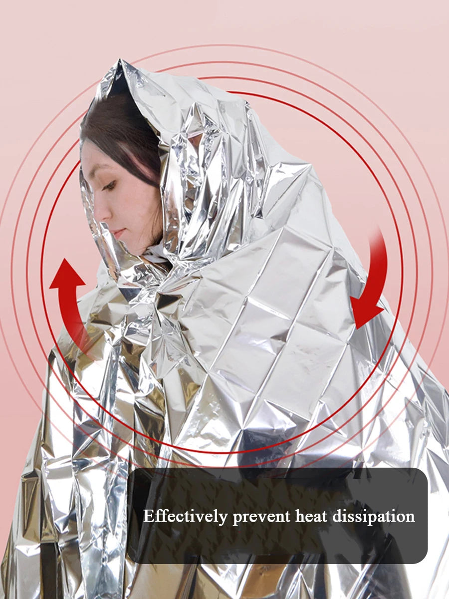 Emergency Thermal Poncho Blanket – Lightweight and Versatile Survival Gear - Image 4