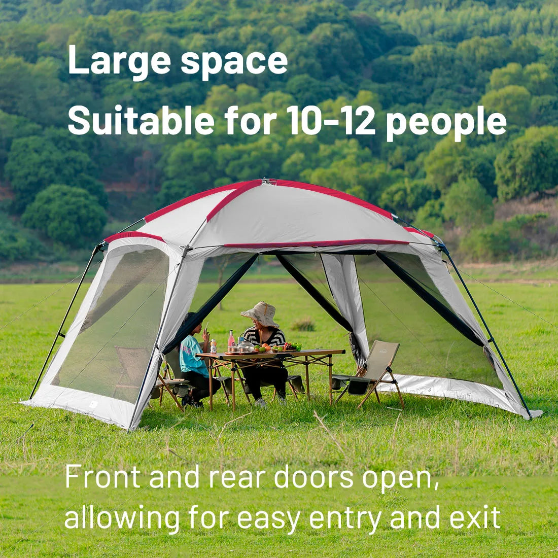 Outdoor Camping Mosquito Nets Tents – Sunshade Canopy for 6-15 Persons - Image 7