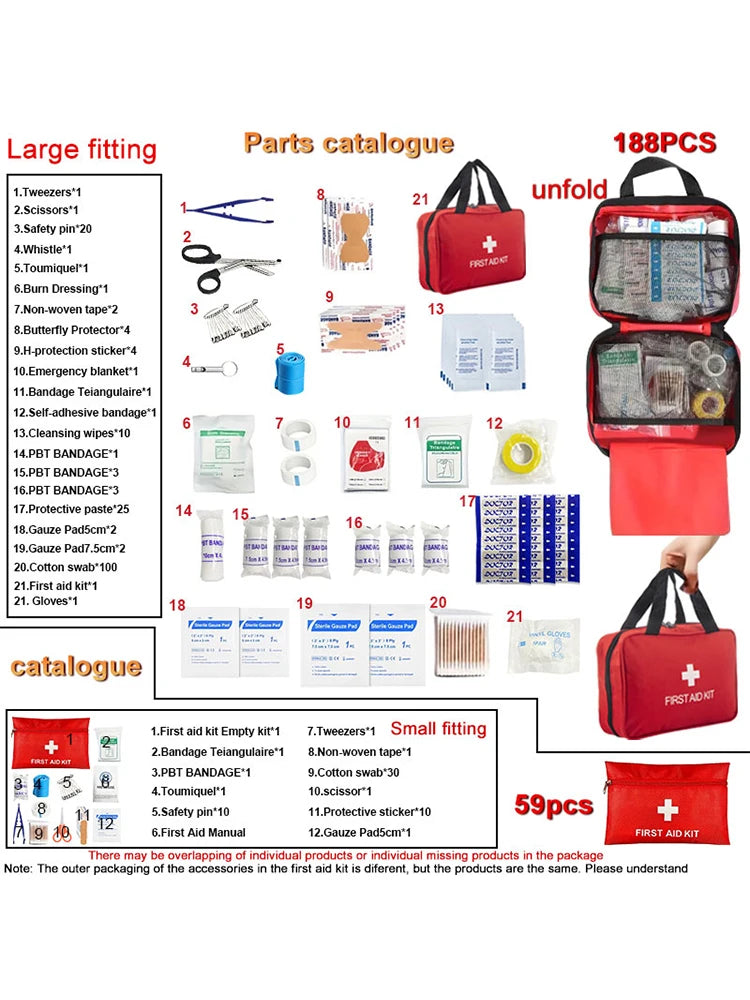 Comprehensive First Aid Kit – 188 Pieces for Every Situation - Image 9