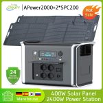 Portable Power Station – 1000W/2000W Solar Generator for Camping